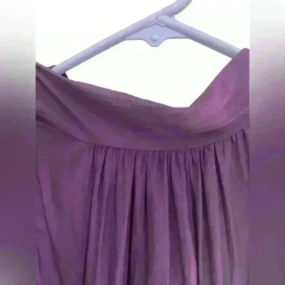 Lola & Sophie Silk Blend Mock Neck Halter Tie Purple Blouse Top Mini Dress XS - Picture 3 of 10